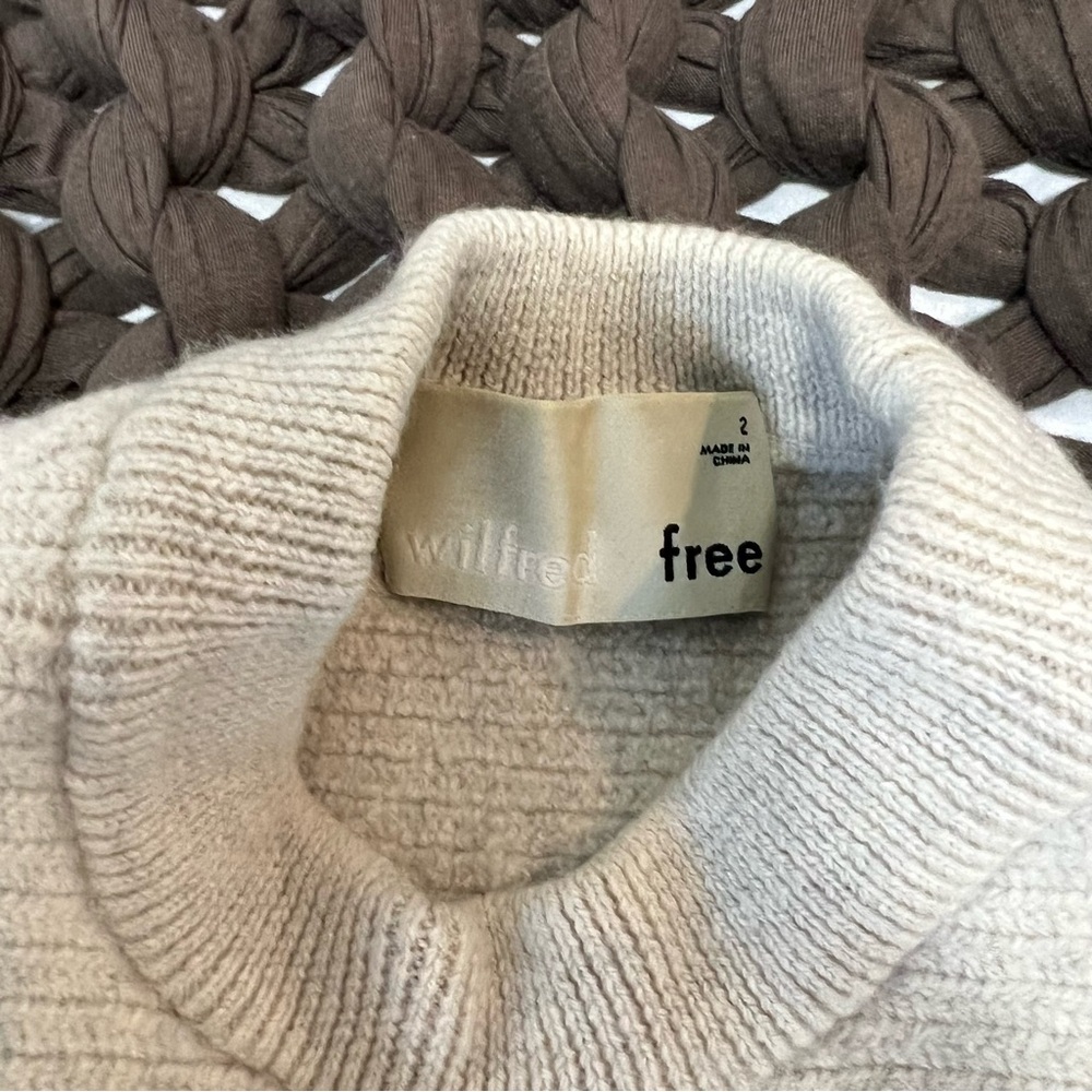 Wilfred Beige Turtleneck Sweater